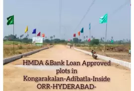 Premium Open Plots for Sale ???? Kongarakalan - Adibatla (Behind Wonderla), Inside ORR, Hyderabad , Hyderabad